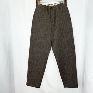 VTG Abercrombie & Fitch Wool Tweed Tailored Relaxed Wide Tapered Leg Pants 30R